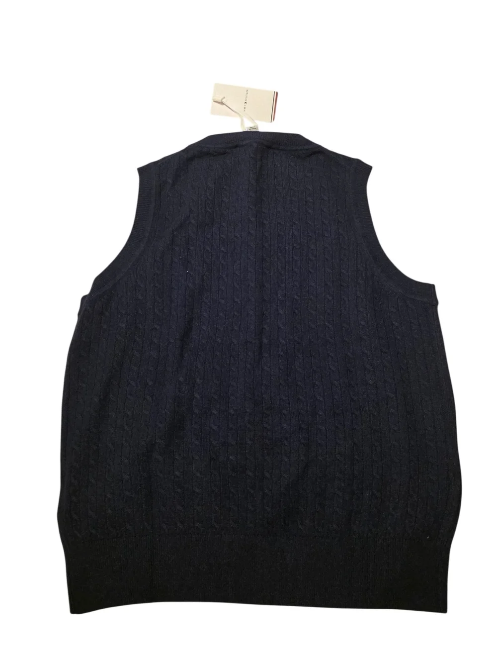 NWT Tommy Hilfiger Navy Cable Knit Sweater Vest - Size M